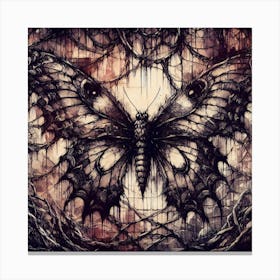 Dark Gothic Grunge Butterfly III Canvas Print