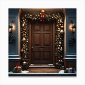 Christmas Door 176 Canvas Print