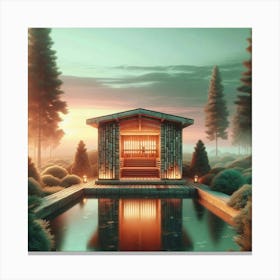 Pond In The Woods Canvas Print