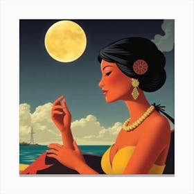 Hawaiian Woman Canvas Print