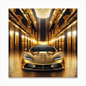 Golden Ferrari 5 Canvas Print