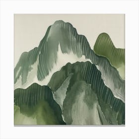 Japanese Watercolour Of Mount Myogi 1 Canvas Print