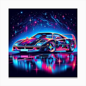 Ferrari F40 Starry Night Canvas Print