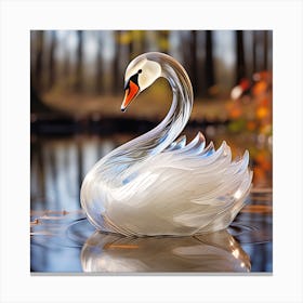 Glass Swan Canvas Print