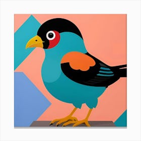 Bird On A Block Canvas Print