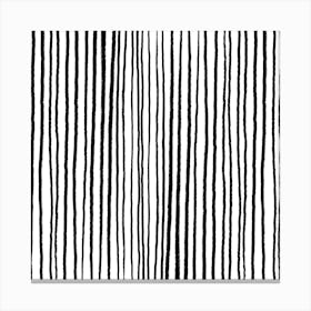 Black And White Striped Pattern Canvas Print