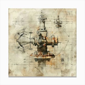 Steampunk Fire Hydrant Canvas Print