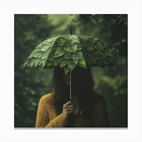 Leafy Umbrella Canvas Print