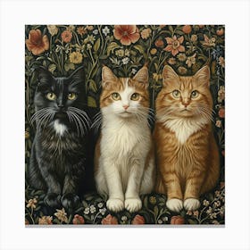 Three Cats Art 1 Canvas Print