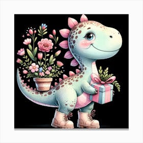 Cute Dragon Dino Baby Dinosaur Birthday gift Canvas Print