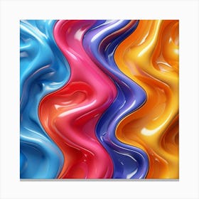 Colorful Liquid Background Canvas Print