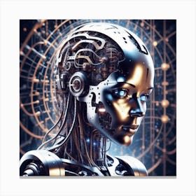 Cyborg Woman 21 Canvas Print