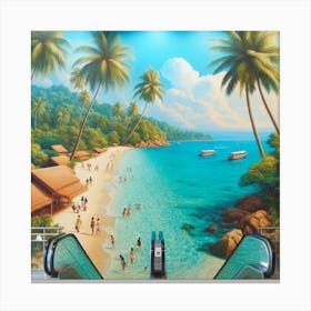 Thailand Beach Mural Canvas Print