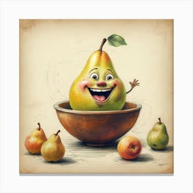 Pear In A Bowl 6 Canvas Print