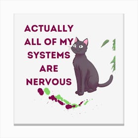 Black Cat quote Canvas Print