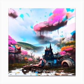 Post Apocalyptic Fairy Tale Land Canvas Print