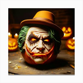 Joker Pumpkin 1 Canvas Print