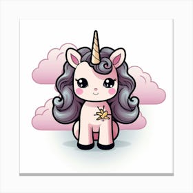 Cute Unicorn 46 Canvas Print