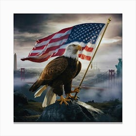 American Eagle, 4th of July Canvas Print