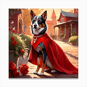 Blue Heeler Valentine Canvas Print