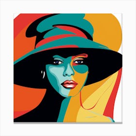 Woman In A Hat 41 Canvas Print