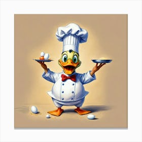 Chef Duck 29 Canvas Print