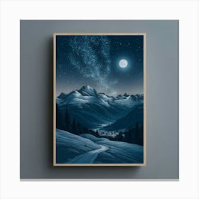 Night In The Mountains 1 Canvas Print