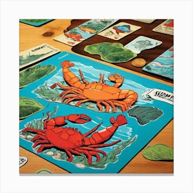 Crabs And Lobsters Canvas Print