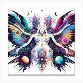 Angels And Planets Canvas Print