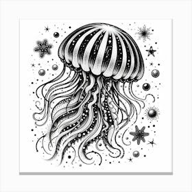 Illustration Jellyfish 11 Canvas Print