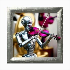 Robot Playing Violin Canvas Print