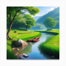 River In The Grass 10 Canvas Print
