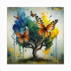 Butterfly Tree Canvas Print