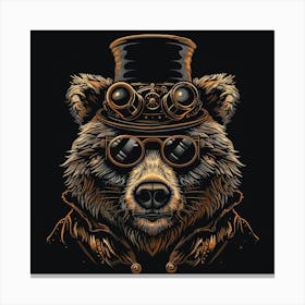 Steampunk Bear 2 Canvas Print