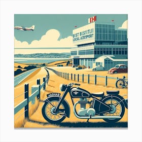 Lulsgate Airport, Bristol. Vintage  Canvas Print