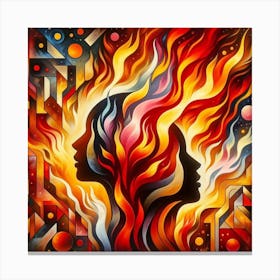 Virgos with fire Canvas Print