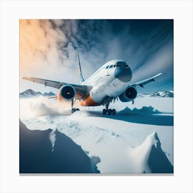 Airplane On Snow (34) Canvas Print