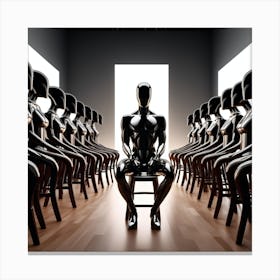 Black Man In A Chair Canvas Print