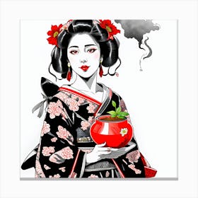 Geisha Woman 1 Canvas Print