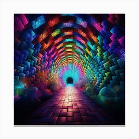 Psychedelic Tunnel. Hypnotic Optical Illusion. Canvas Print