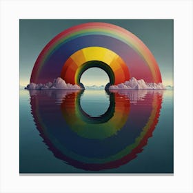 Default Double Upside Down Rainbow Art Print 1 Canvas Print