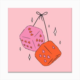 Heart Dice Canvas Print