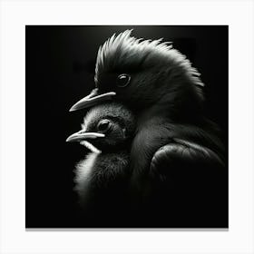 Black And White Birds Canvas Print