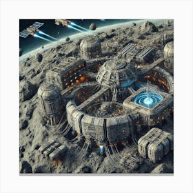 A Asteroid Mining Outposts Asterian Syndicate 1024 Canvas Print