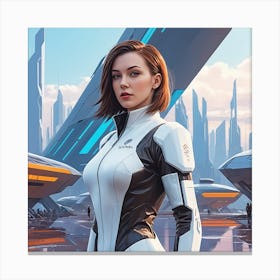 Futuristic Girl 14 Canvas Print