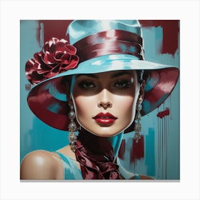 Lady In A Hat 2 Canvas Print