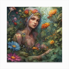 Fairy In The Forest Canvas Print
