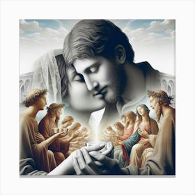 Jesus And His Bride Canvas Print