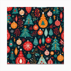 Christmas Seamless Pattern 6 Canvas Print