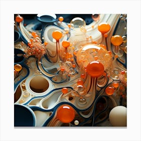 Xhl7071 Abstract Bubbles On Blue And Orange In The Style Of Det 5944036d 4345 4ea2 9c6b 973a32805e2b Canvas Print